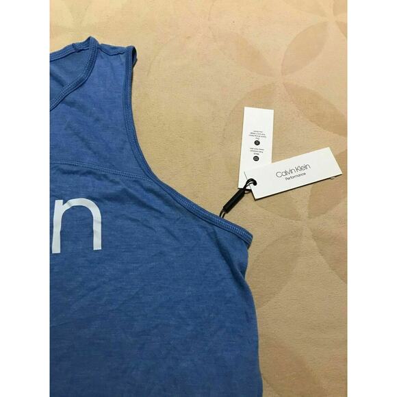 Calvin Klein Performance Tank Top Keyhole-Back with Logo Activewear Size 2XL - Picture 5 of 5
